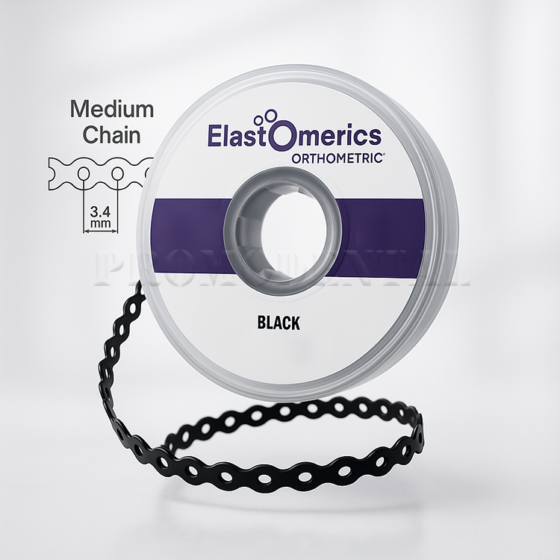 429-60-05-6004-Black medium Orthodontic Chain_